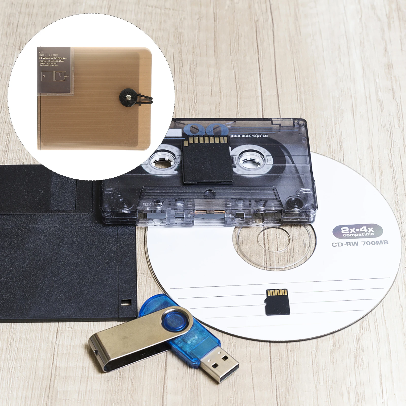 

Cd Dvd Storage Book With Button Buckle Large Capacity Disc Organizer For Home Travel Scratch-Proof Portable Cd Binder