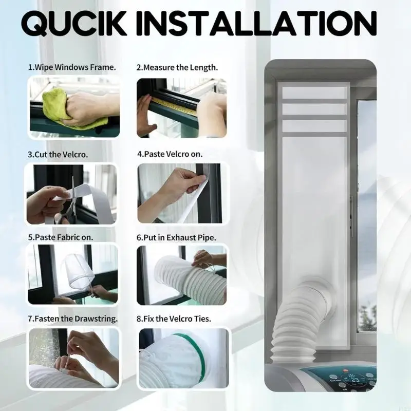 F92F Fácil usar vedação janelas Conjunto trava ar impermeável Veda vedação vedação reutilizável barreira ar