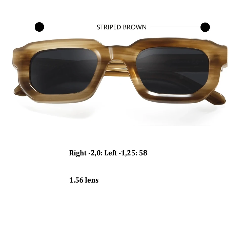 

Customized frame glasses in 1.56 index lens