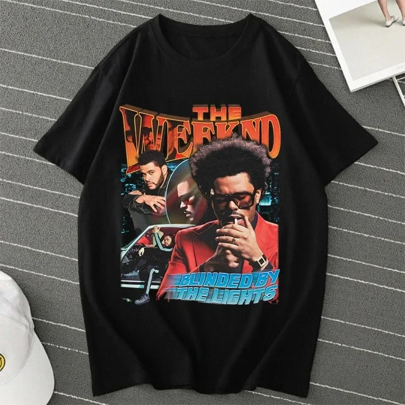 Pop Singer Artist The Weeknd Print Anime Tops Tees Clothes Female T-shirt Women Cartoon Tee Short Sleeve Fashion Girls T Shirt