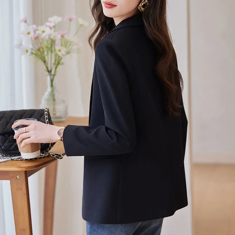 بدلة نسائية بيج ort Jaet ربيع الخريف النسخة الكورية الجديدة الراقية الشعور عادية صغيرة الحجم معطف الشارع Sle #5