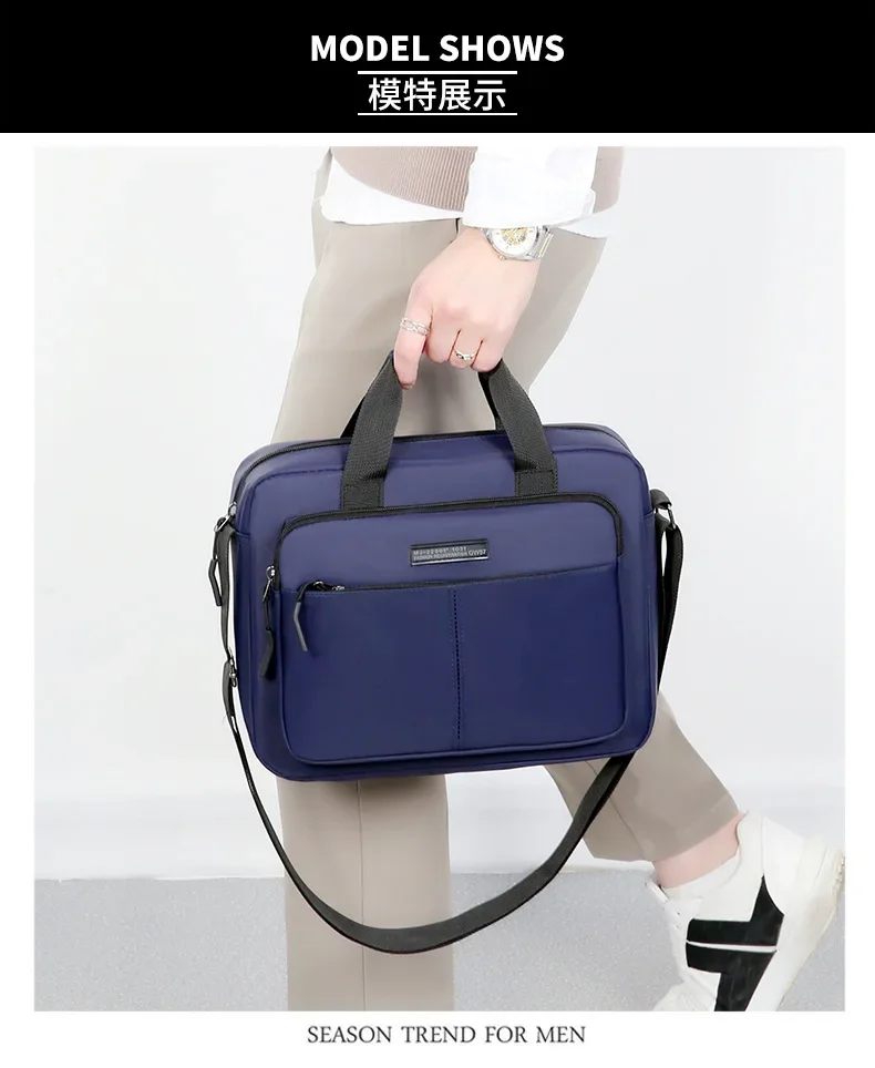 New Men's Large-capacity Horizontal Shoulder Bag Messenger Bag Briefcase Multifunctional Simple A4 Book Handbag Business Bag 가방