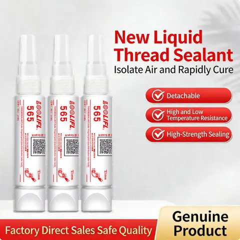 Loctite Metal Pipe Thread Sealant 565 Liquid Raw Material Waterproof Threadlocker Glue for Durable Pipe Connections