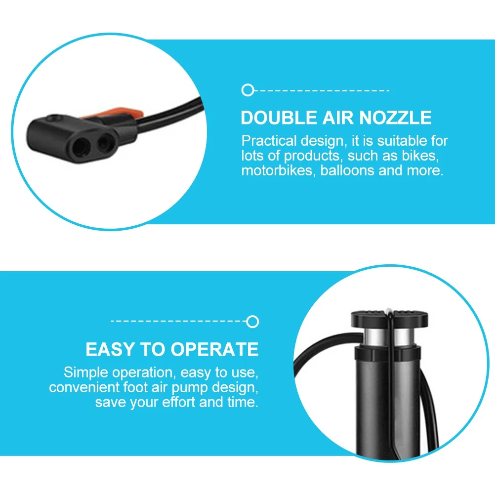 

Bicycle Foot Inflator High Performance Hardness Easy Use Convenient Design Save Effort Time Cycling Motorcycle Inflator