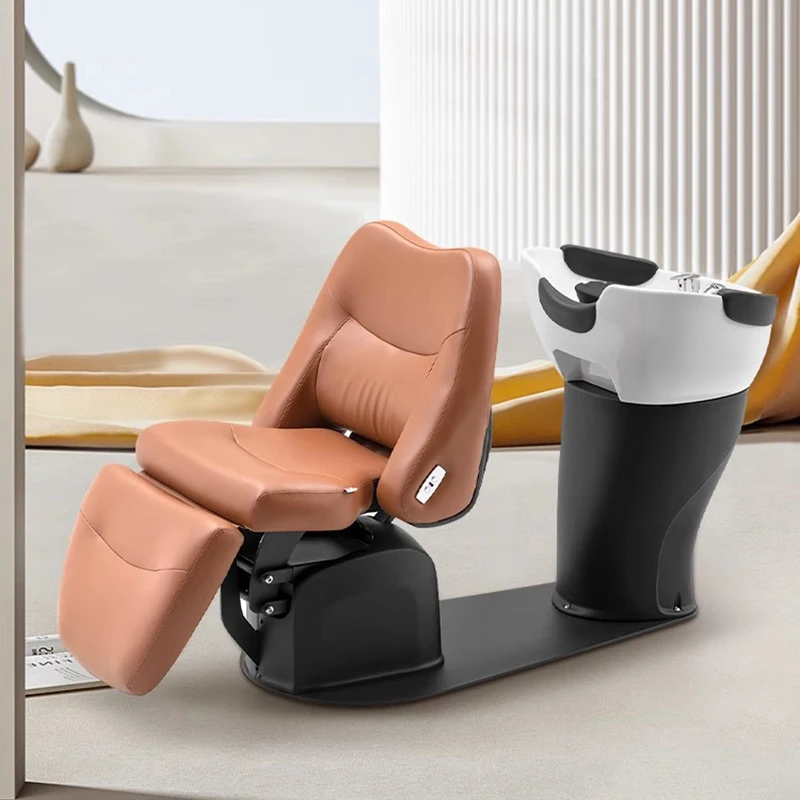 Reclining Electric Shampoo Chair Water Circulation Women Salon Hairwash Bed Styling Stations Cama De Champu Hair Salon Furniture