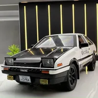 1:24 Toyota AE86 Alloy Sports Car Model Diecasts Toy Simulation Steering Sound Light Super Racing Toys car Collection Gifts A388