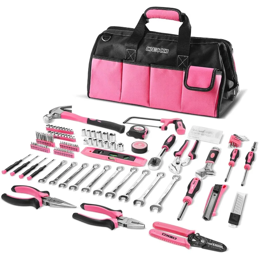

Comprehensive Tool Kit Set Box for Home Repair: Essential Basic Hand Tools in Compact Storage Case Ideal for DIY Projects Emerg