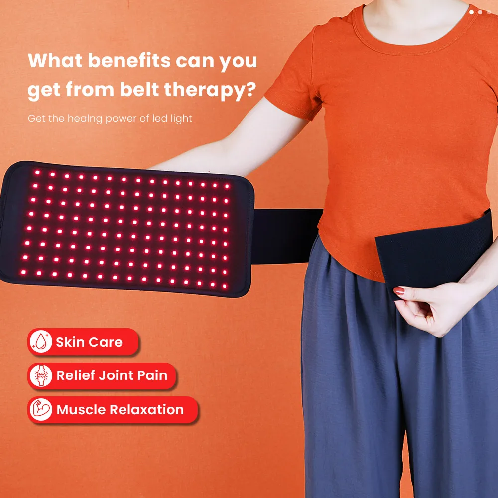 USB Rechargeable Red Light Therapy Neck Belt Wearable Infrared Therapies Wrap TLB120-C