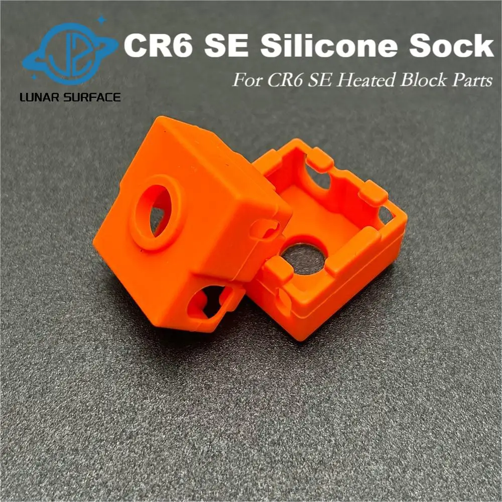 

LS-3D Printer Part 3/5/10PCS CR6 SE Silicone Sock For CR6 SE Heated Block Parts CR-6 SE 3D Printer Heat Block Orange Case Cover