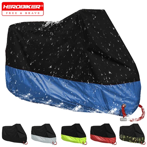 Cubierta impermeable para motocicleta, cubierta de tela resistente al desgaste para todas las estaciones, protección UV para exteriores e interiores, Scooter 190T