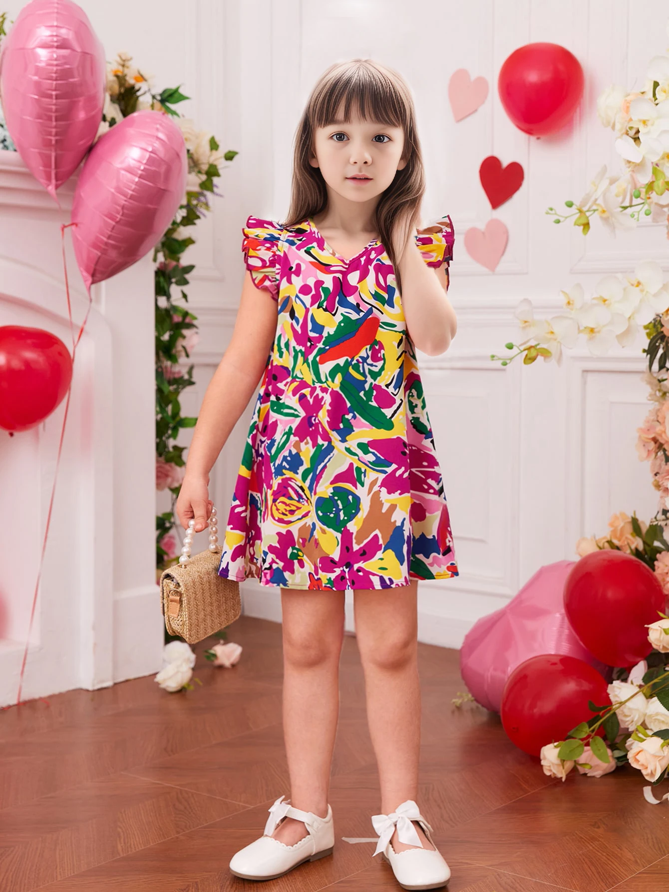 Girls Dress Summer New Baby Girl Fashion Small Flying Sleeve Skirt Children\'s Casual Party Holiday Cute Colorful Dress