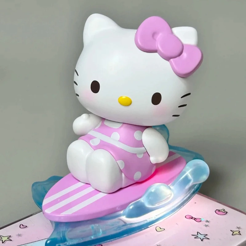 Kitty Wishing You Enjoy Happiness Series Scatola cieca in vinile Anime Cartoon Giocattolo carino Figura alla moda Modello Ornamento da tavolo Scatola misteriosa