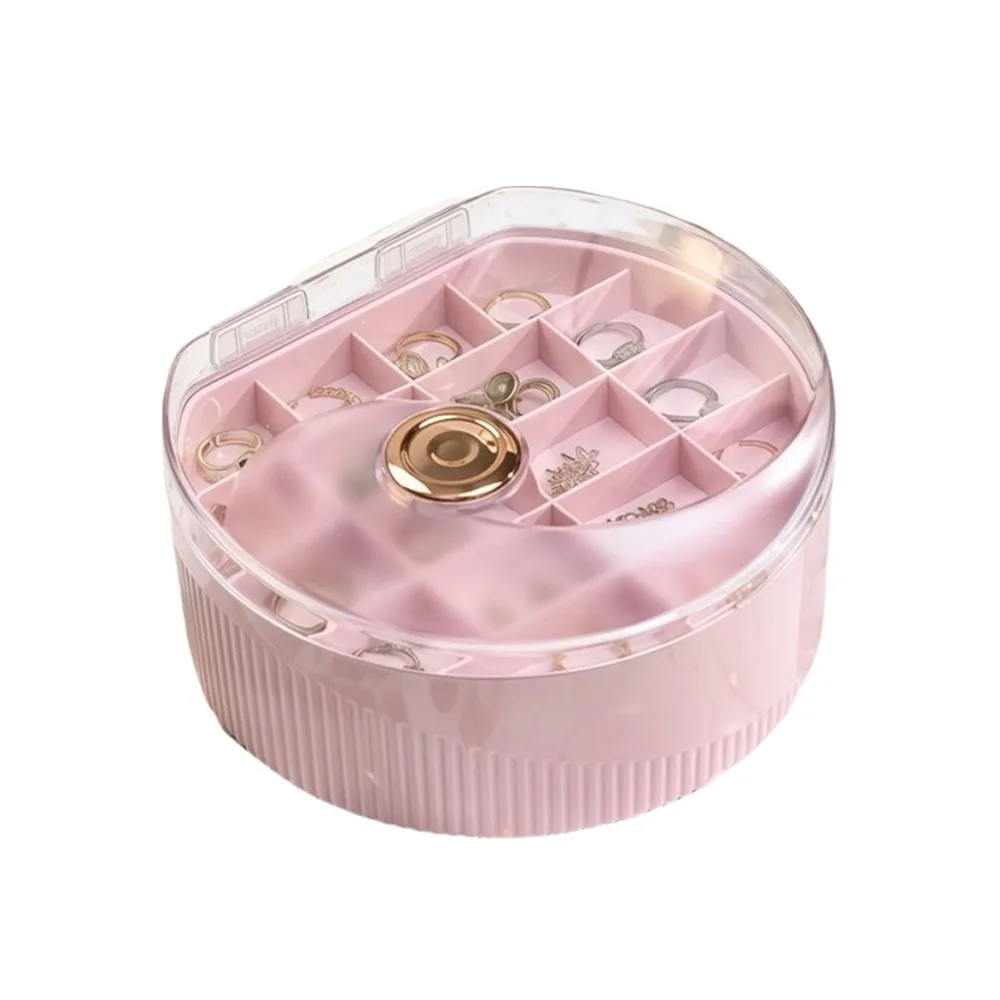 

Plastic Jewelry Storage Box Large Capacity Dustproof Earrings Storage Case Moisture-proof Jewelry Organizer