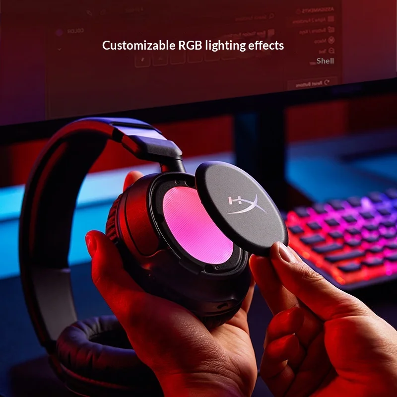 HyperX Cloud III RGB Wireless Gaming Headset 2.4G+Bluetooth Over‑Ear Headphone RGB Magnetic Side Plate For PC FPS Esports Game