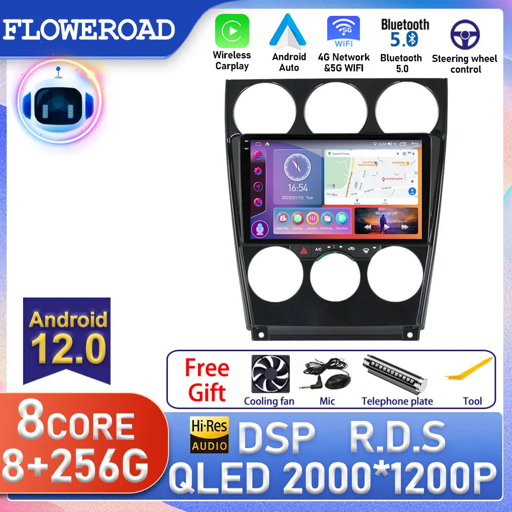 

Android For Mazda 6 VI 2004 - 2015 Carplay Car Multimedia Player Car Radio GPS Navigation Auto Radio Stereo Autoradio Carplay BT