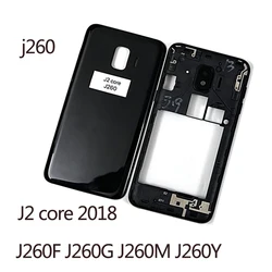 For Samsung Galaxy J2 Core J260 J260F J260G J260M J260Y Housing Middle Frame Cover+Battery Back Cover RearDoor Lid Panel Chassis