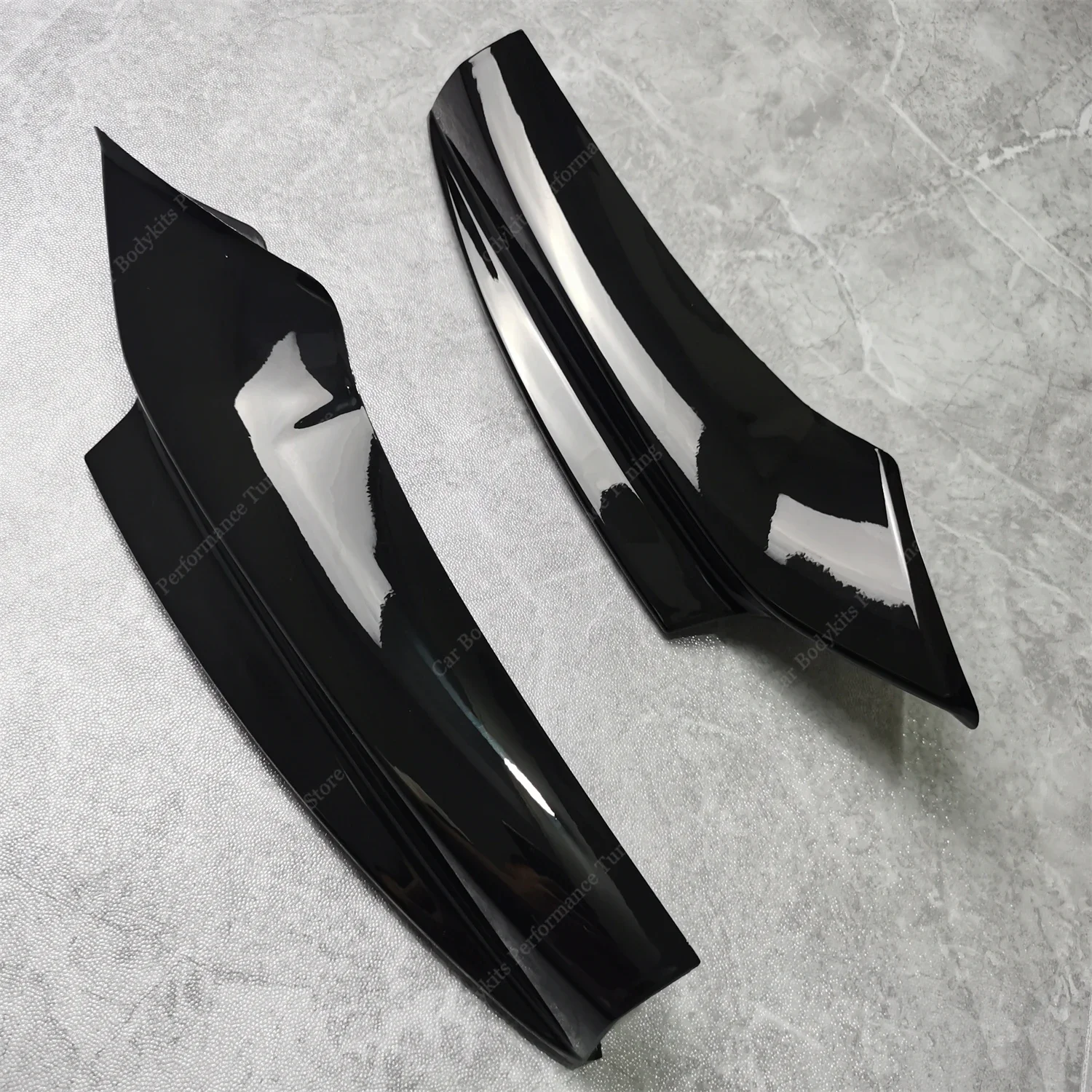 Gloss Black MP Style Front Bumper Lip Spoiler Splitter FogLamp Trim For BMW 5 Series F10 F11 M Sport 2010-2016 Bodykits Tuning