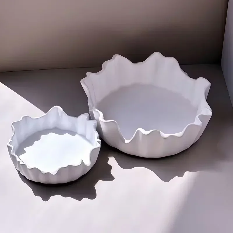 

2026 New Premium Large Round Lace Silicone Mold for Epoxy Resin DIY Fruit Plate Storage Bowl Tray & Creative Ornament Tray