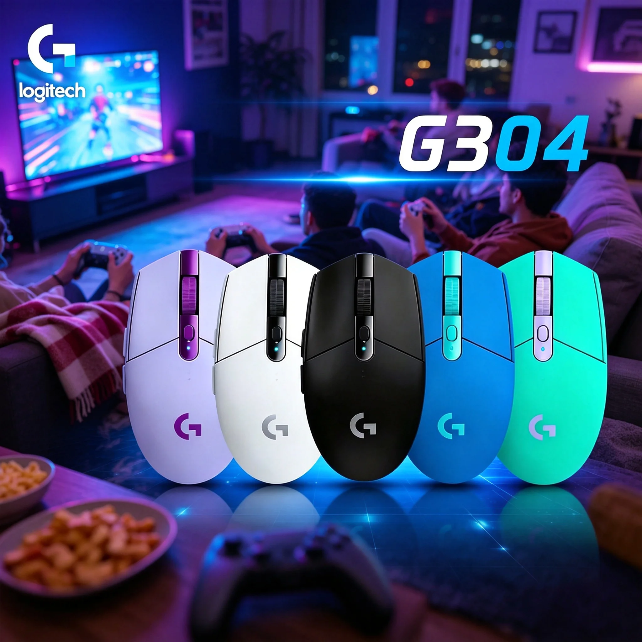 Original Logitech G304 Wireless Gaming Mouse Long Battery Life Ergonomic Mice for CS2 PUBG Apex Legends Competitive Gaming