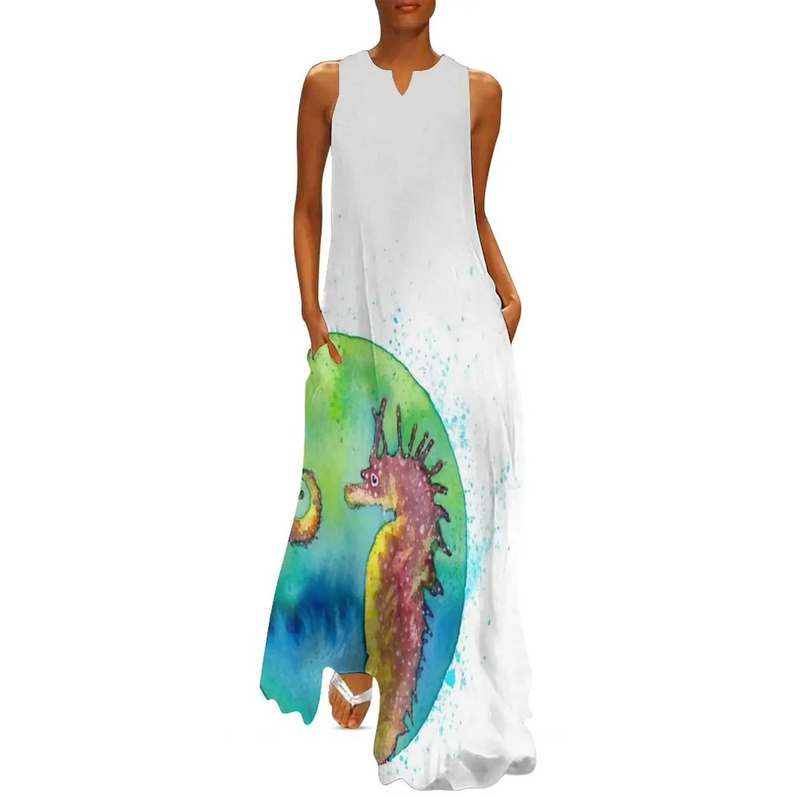 

SEAHORSE Long Dress women's elegant loose dresses dresses summer Dress