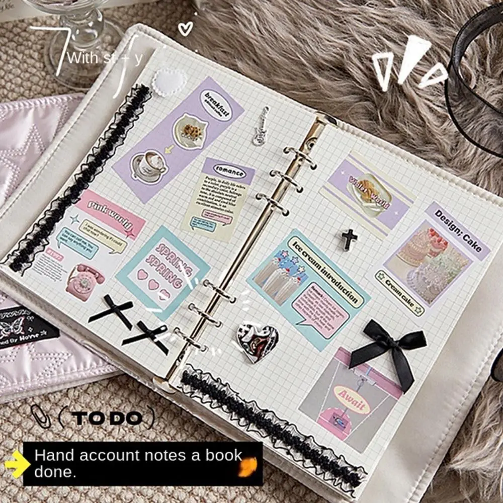 Ins High Beauty A5 Horizontal Line Notebook, Hand Ledger, Hand Ledger, Hand Diary Binder, Hand Diary, Laser, Style Américain