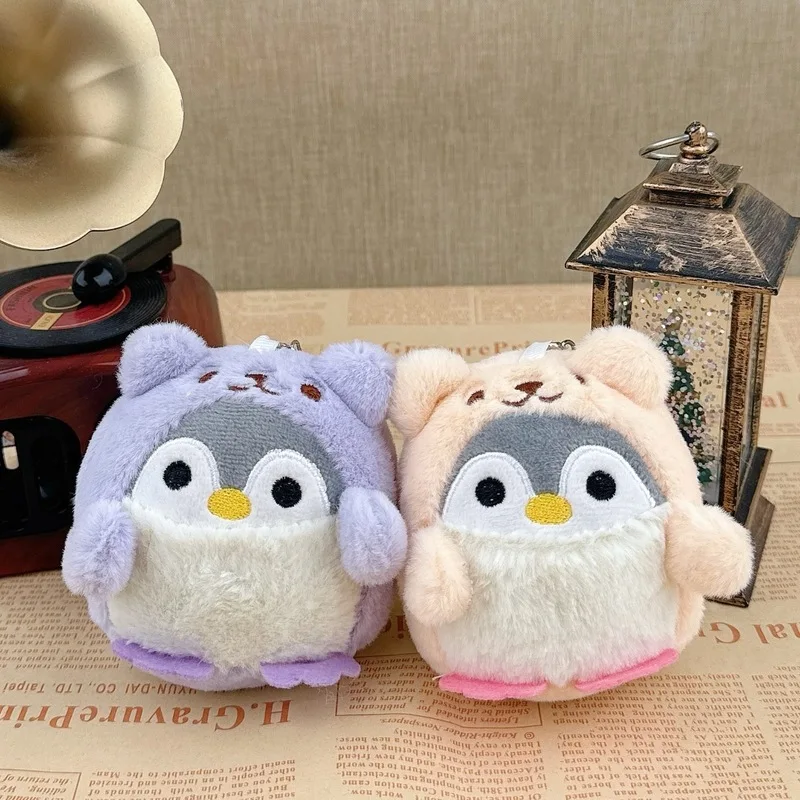 Boneca de pinguim de brinquedo de pelúcia, mini chaveiro de pelúcia bonito pingente pequeno, animal de pelúcia macio e fofo, adorável boneca de presente de casamento