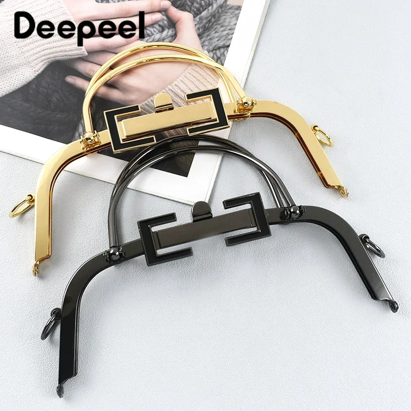 

Deepeel 20.5cm Handbag Metal Kiss Clasp Locks Women's Wallet Frame Handle Lock DIY Handmade Leather Parts Hardware Accessories