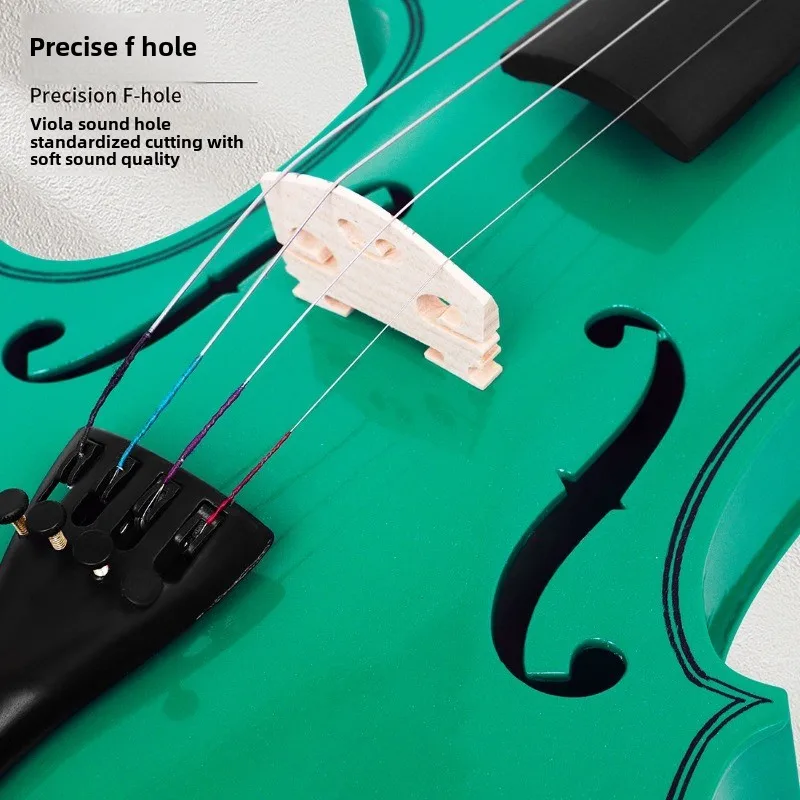 Green 4/4 Violin Set Adult Violin Popularize Solid Wood Violin Beginner Practice Adults Practice Playing The Instrument