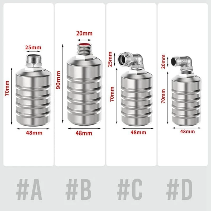 BYBS-304 Stainless Steel Float Ball Valve Fully Automatic Level Controller Water Tower Tank Kitchen Faucet Full Of Water