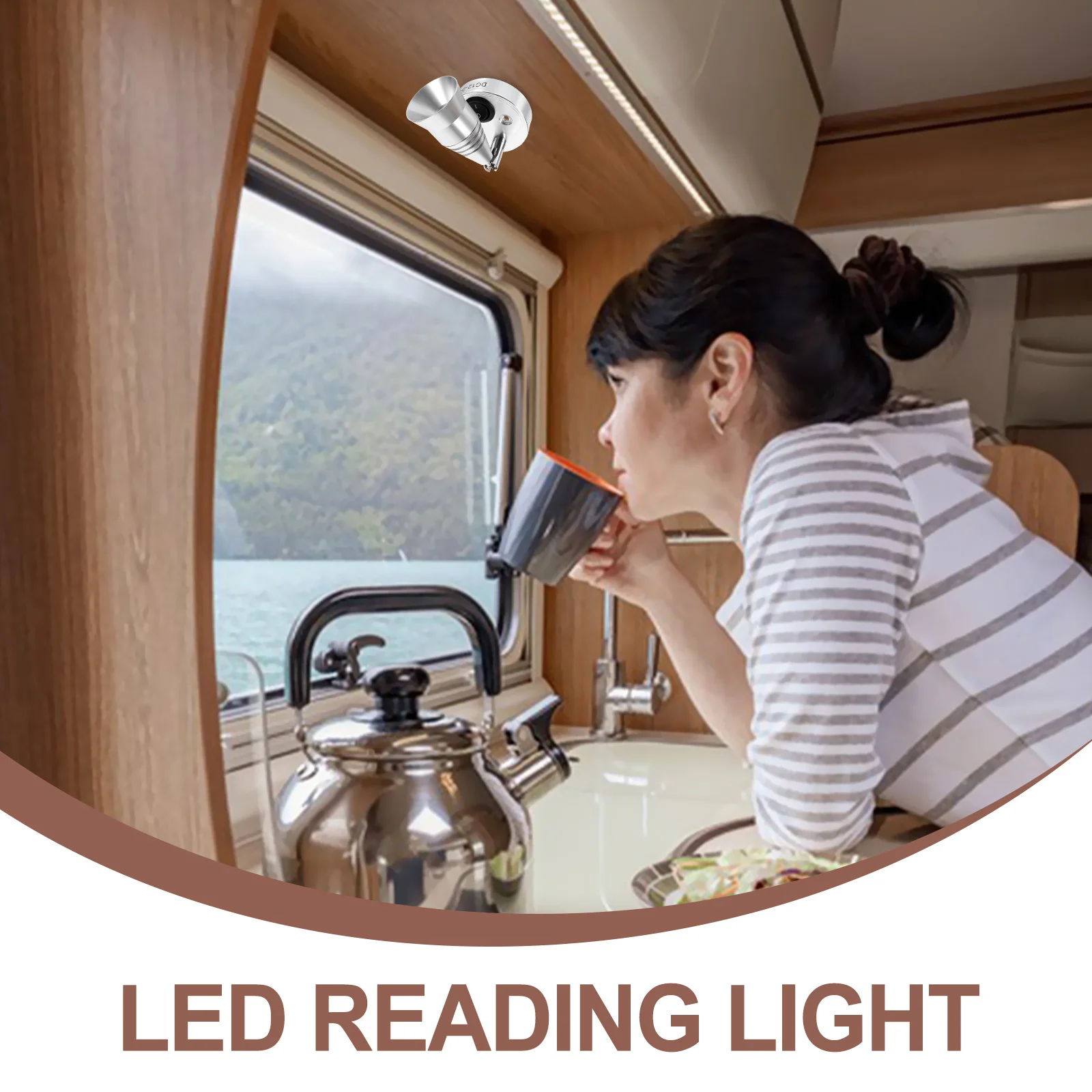 

Лампа для чтения с переключателем 3 Вт постоянного тока 12-24 В светодиодная лампа для автодома теплый белый низковольтный осветительный инструмент аксессуары для интерьера каравана