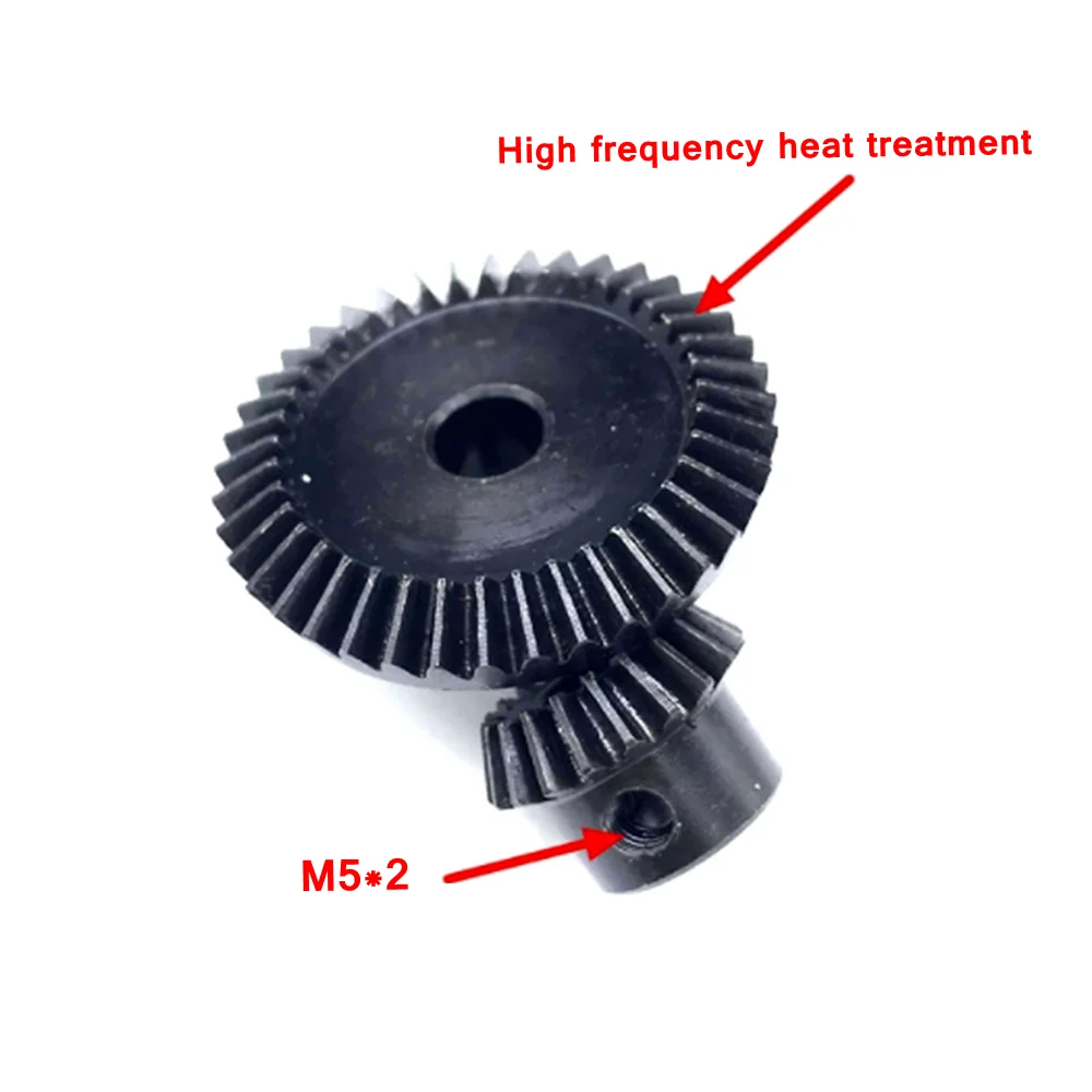 1:2 직각 기어박스 베벨 기어 세트, 스틸 스트레이트 베벨 기어, 1M, 20T, 40T, 8mm