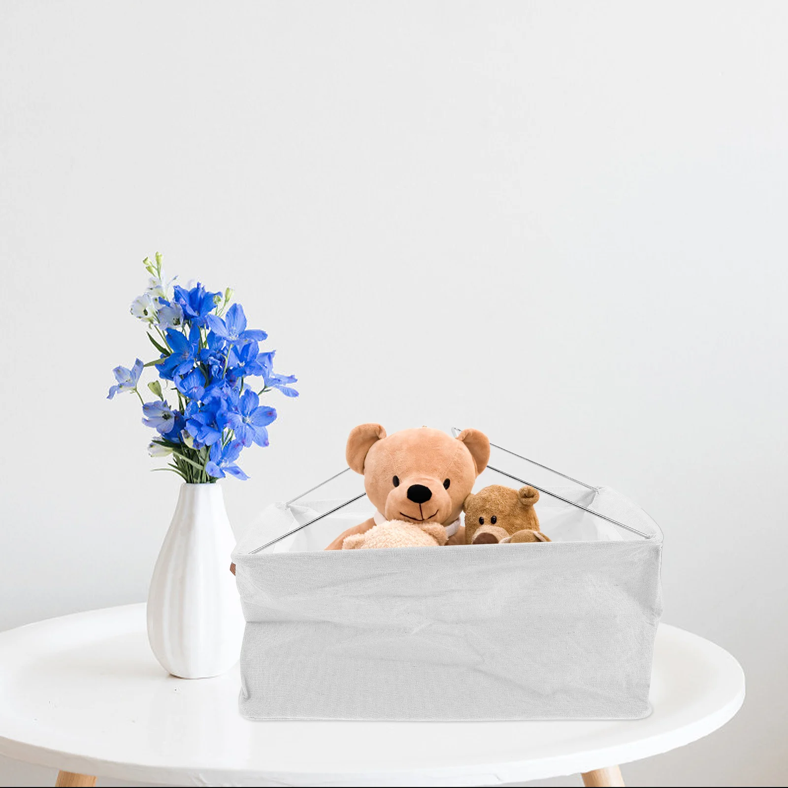 

1pc Cotton Linen Storage Basket Large Capacity Household Sundry Container Decorative Organizer Bin Wardrobe Clothes Box