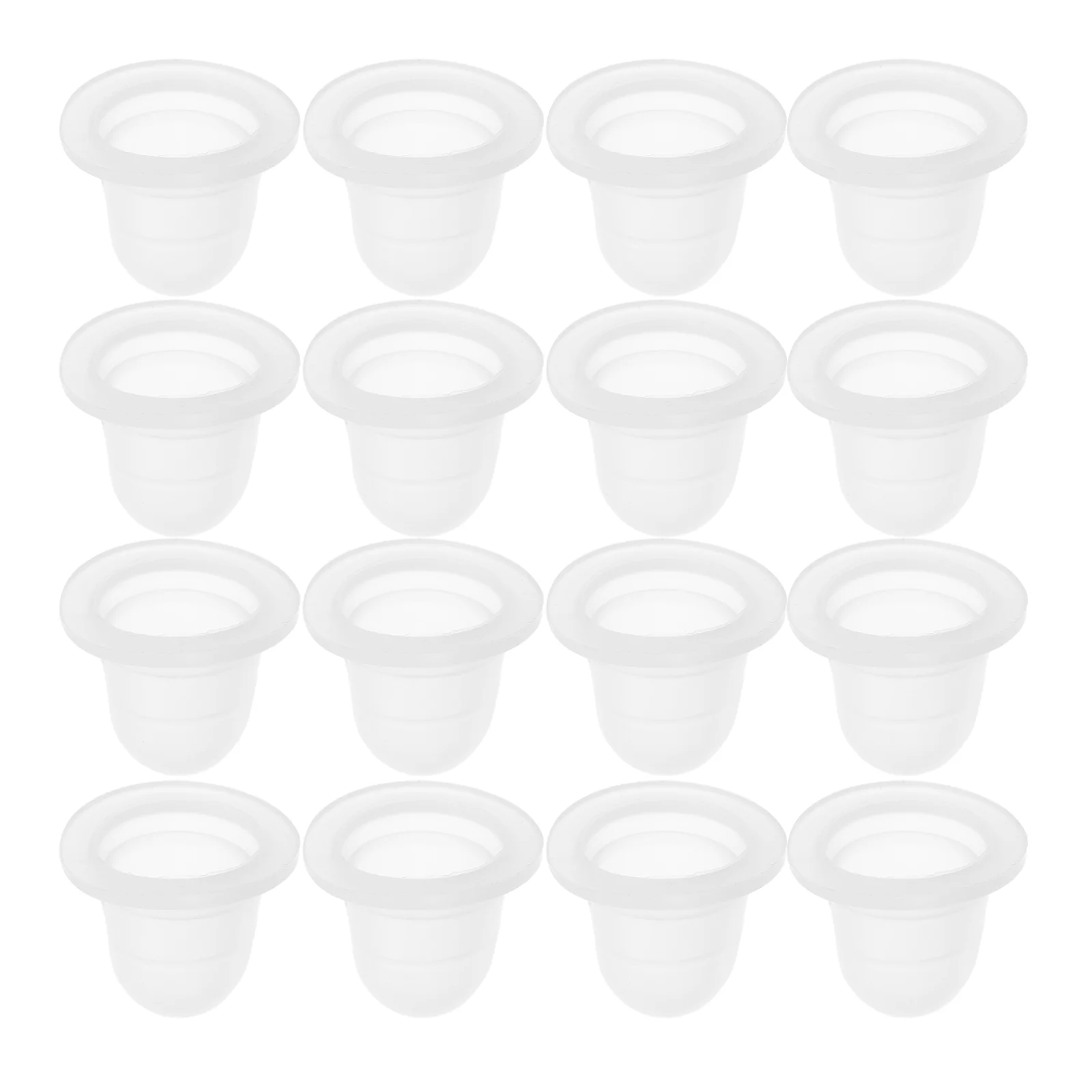 

100pcs Silicone Ink Caps Disposable Ink Cups Permanent Eyelash Makeup Eyebrow Tattooing Pigment Container Kits Supplies - Size L