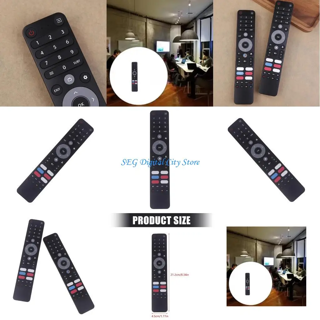 

U75B Easy Operation MultiFunctional Remote Controller Infrare Technology Ergonomic Design for DEXP Remotes