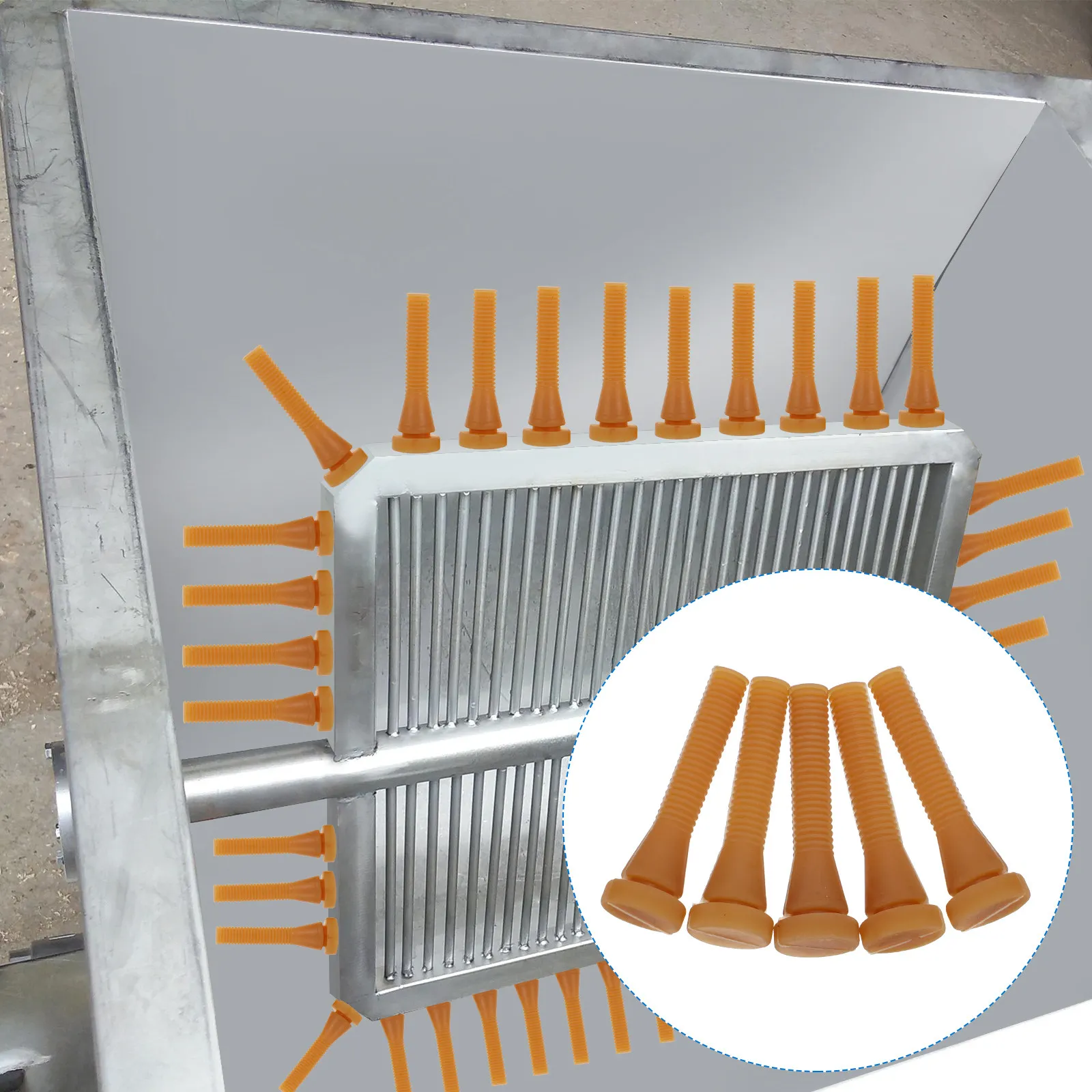 

50Pcs Rubber Hair Removal Rods for Slot Depilator Machines Poultry Hair Remover Sticks Chicken Goose Duck Removal