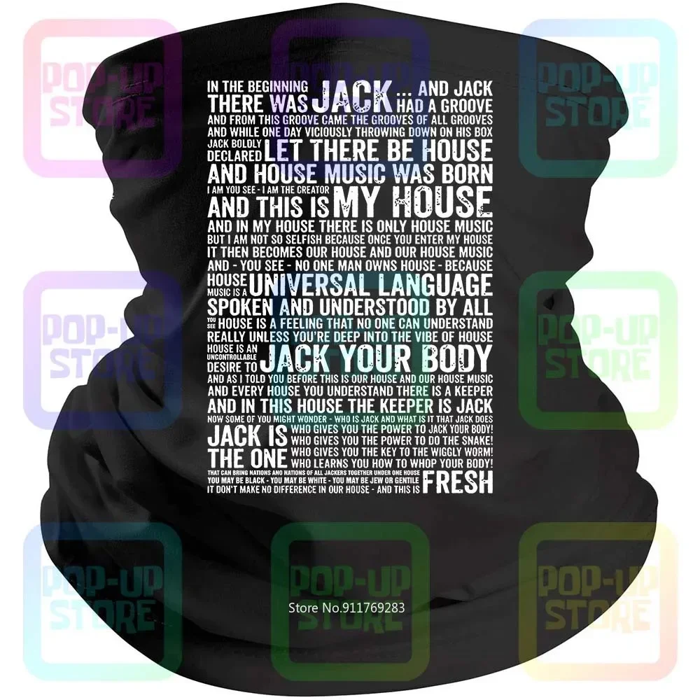 メンズ　in-the-beginning-there-was-jack　ディープファンキー　テック　エレクトロ　ハウス　dj　ブラック　バンダナ　バラクラバ　スカーフ　ネックゲイター　マウスカバー