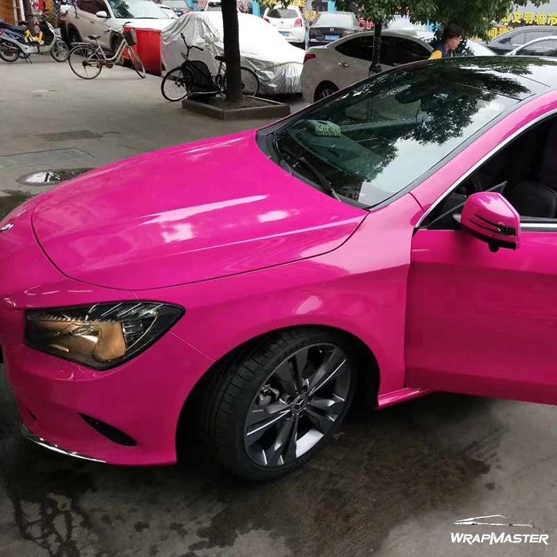 

Розово-красное автомобильное покрытие из углеродного волокна, глянцевая кристаллическая отделка, защита автомобильной краски