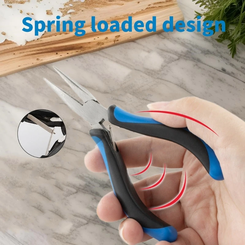 3 Pack Jewelry Pliers Repairing Accessories Jewelry Making Tool Chain Nose Pliers Steel Texture Suitable for Dropshipping