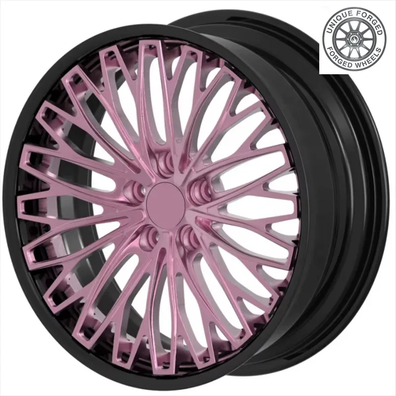 26 Style Hot Sale Wheels Deep Dish 18 19 20 21 22 Inch Racing Wheel Rims Aluminium Alloy 2 Pieces Forged Wheels