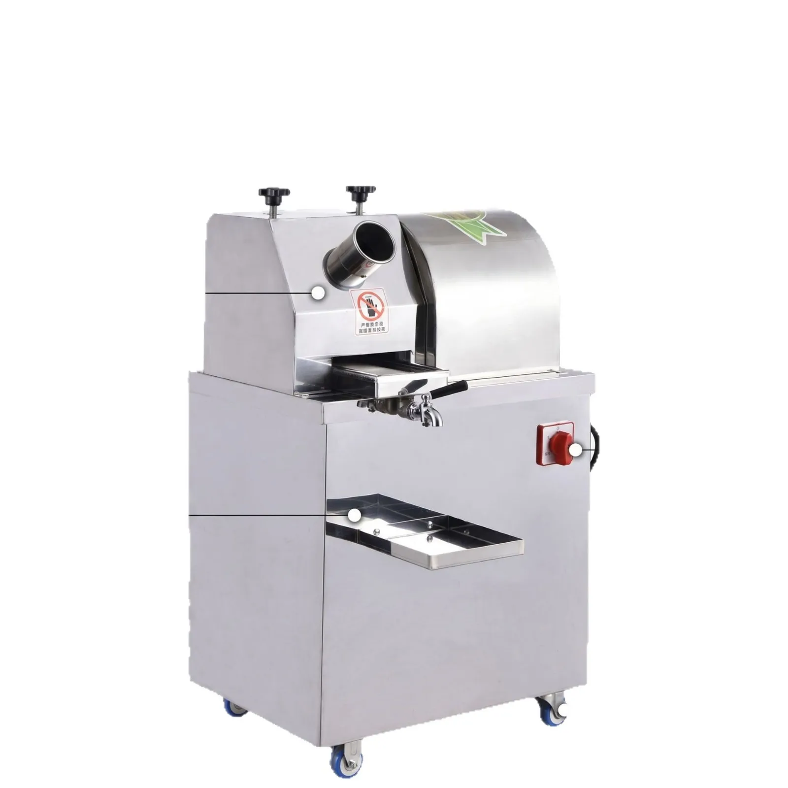 CX commercial vertical high-power sugarcane juicer, fully automatic stainless steel for street vending