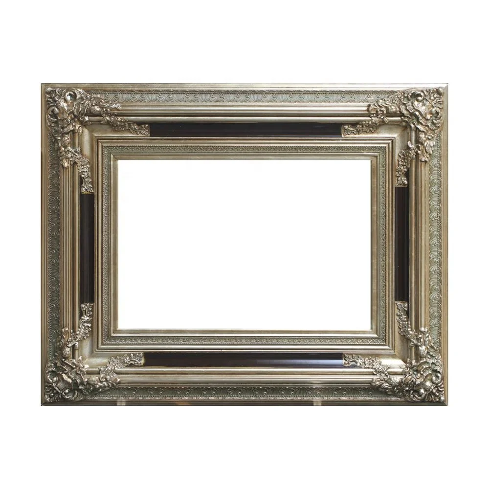 Frame Painting Wooden Gorgeous Rococo Style Large Size Wooden House Decoration SOA Arts Carton or Plank Box 1 Unit Gold, Silver