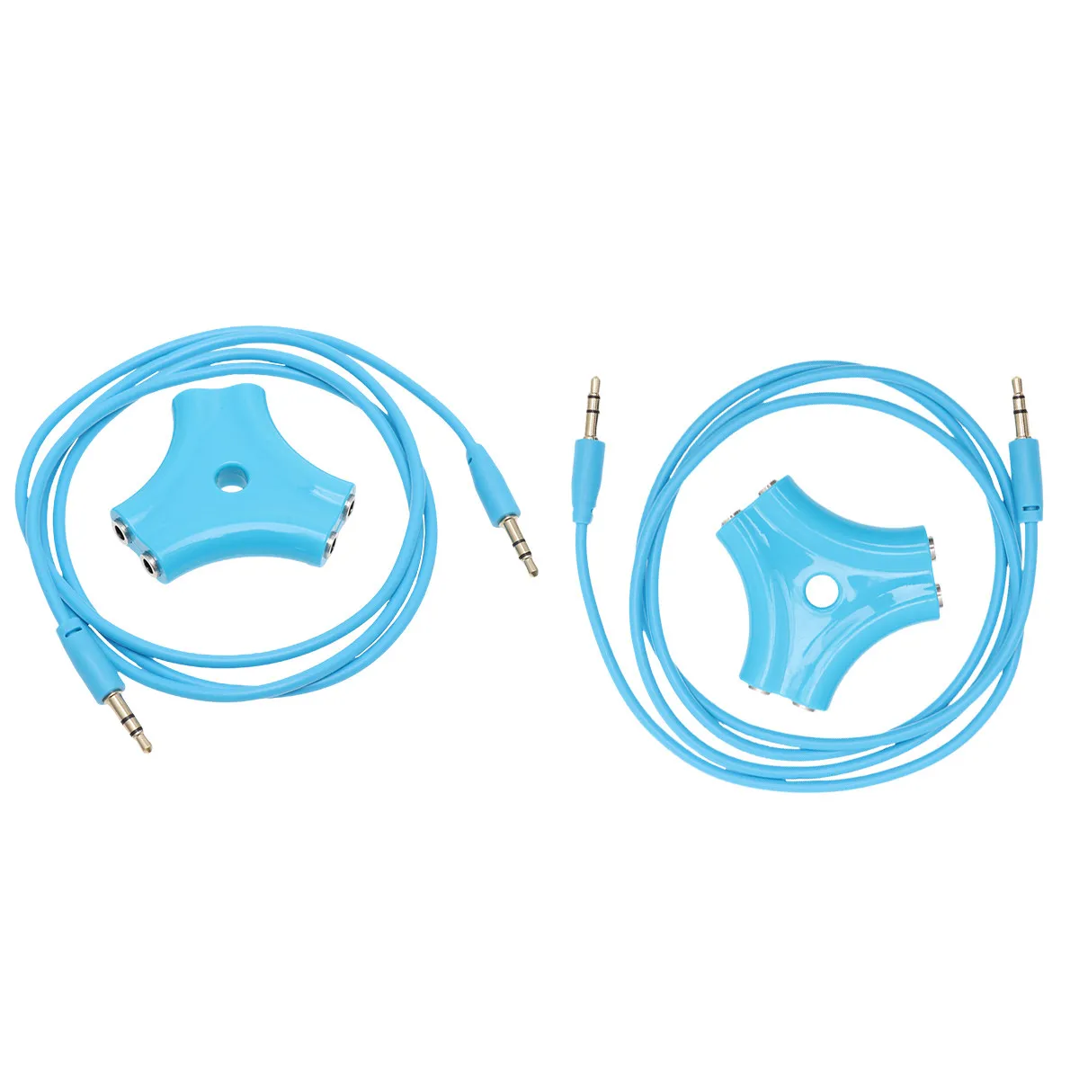 3.5mm 5 Way Headphone Splitter 1 Input to 5 Outputs Stereo Audio Splitter for Group Listening Learning Travel Dj Setup Includes
