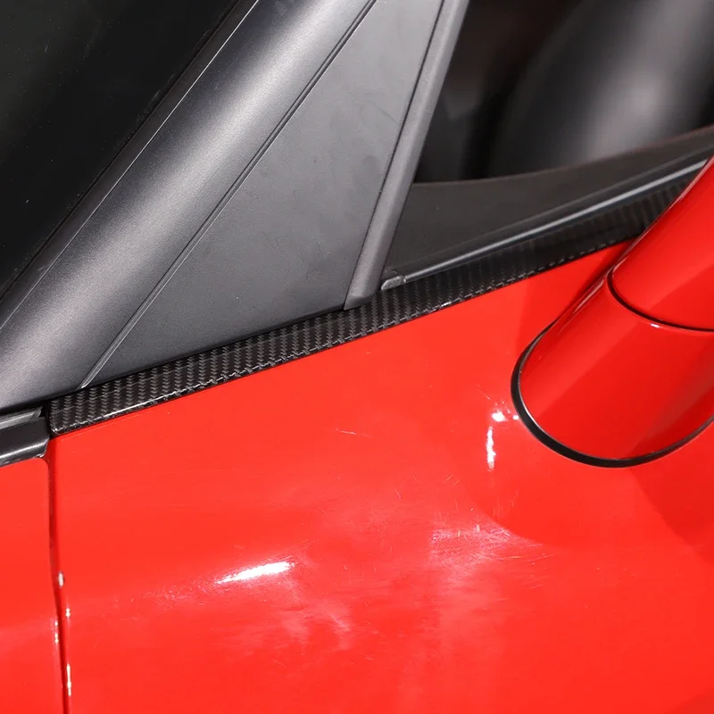 진짜 탄소 섬유 창 트림 외부 장식 스티커, 자동차 개조 액세서리, 쉐보레 콜벳 C6 2005-2013
