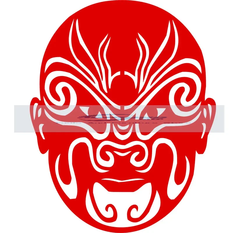 

Traditional paper-cut window grilles Peking Opera facial features handmade art works