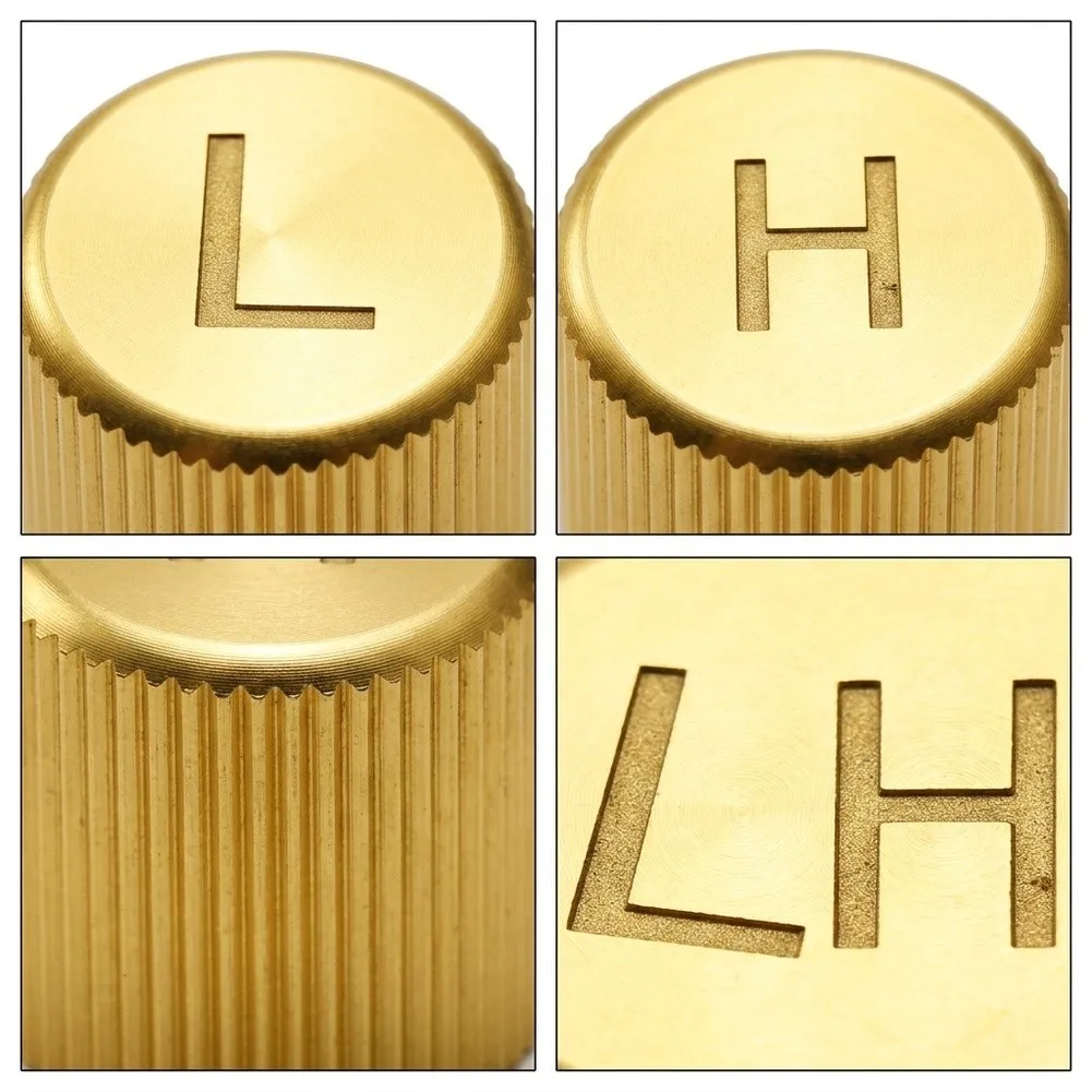 Brass AC Cap AC Valve Cap High And Low Pressure Direct Replacement Part Precise Thread Match Gold For Auto Repair