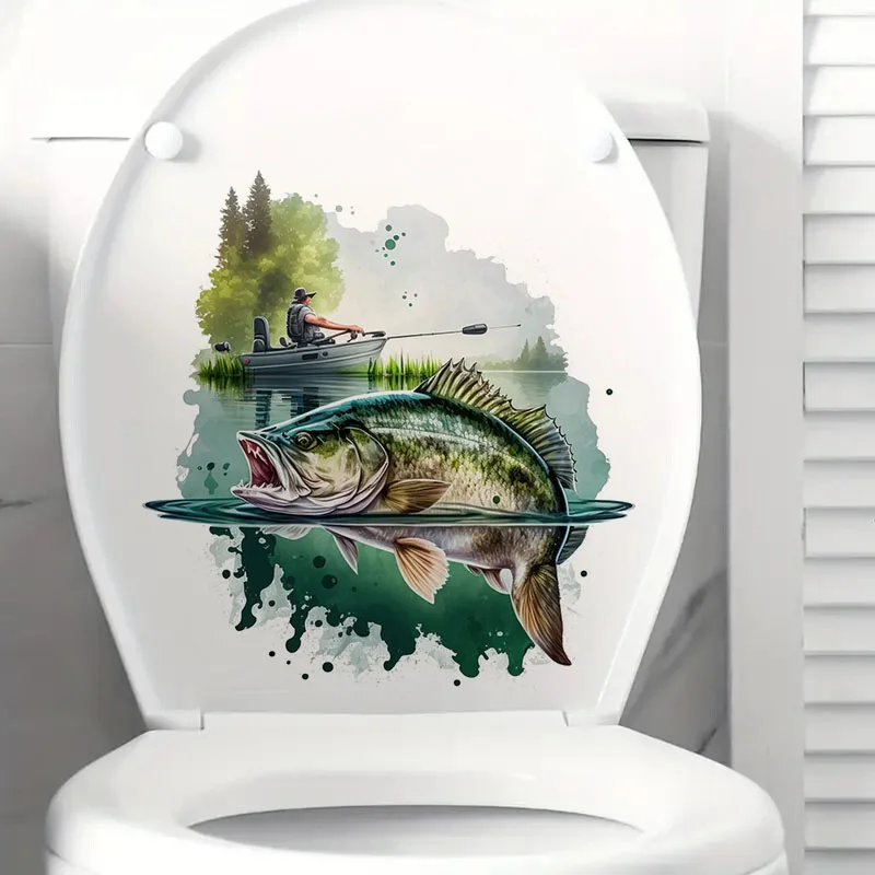 

Beautiful Fishing Sticker, Apply for Wall, Door, Cabinet, Window, Car Decoration, Vinyl Bass Fish Decals, Art Wallpaper, Poster