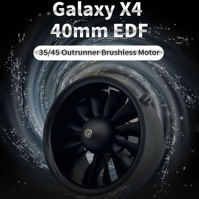 

Система XFly Galaxy 40 мм с 12-лопастным 3S/4S EDF-пропеллером и бесщеточным двигателем 1413-KV5000, специально для радиоуправляемых авиамоделей