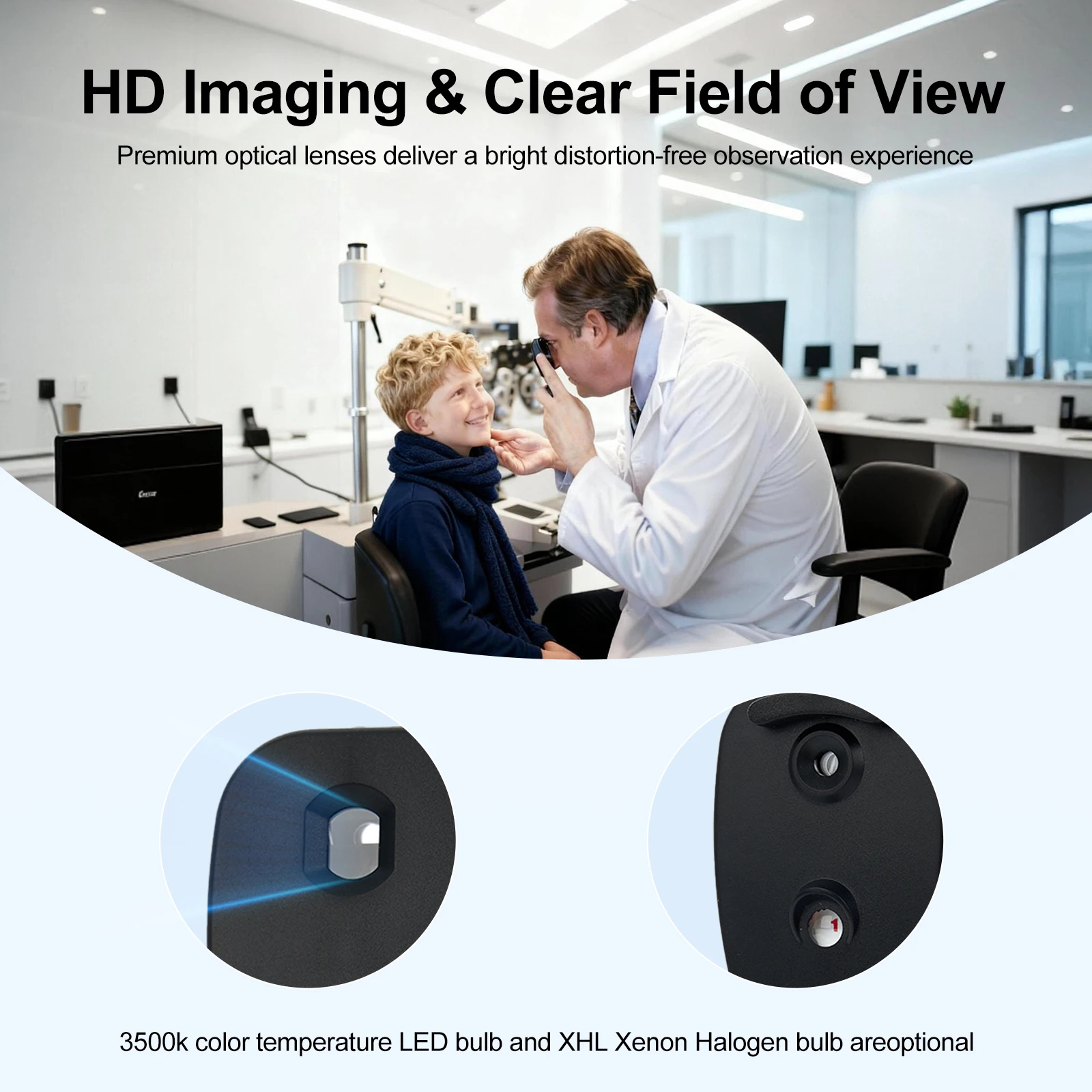 Optical Equipment Direct Ophthalmoscope Ophthalmic With Case Use Battery view 3