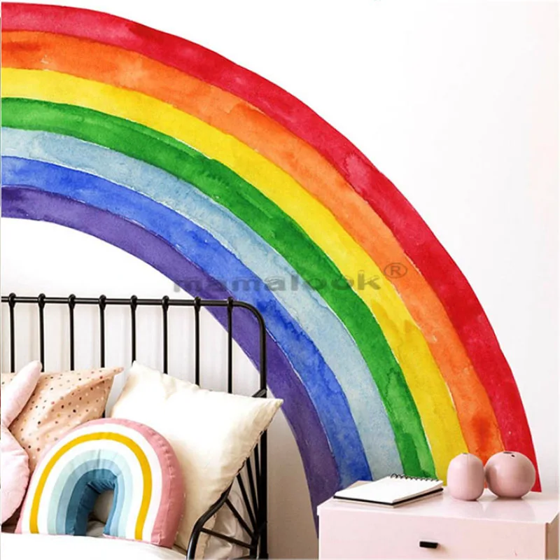 

Rainbow pattern wall sticker self-adhesive PVC color vivid abstract fun modern life art home sticker