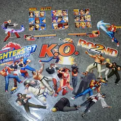 2-8cm Japanese Arcade Game King of Fighters 97 Stickers Game Fighting Character Stickers Motorcycle Computer DIY Stickers